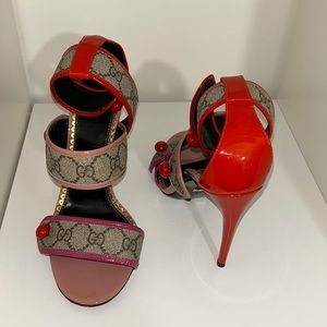 Gucci gg monogram heels